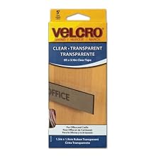Velcro Sticky-Back Hook and Loop Fasteners, 0.75 Inches x 5 Feet Long Roll, Clear (91299)