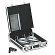 Vaultz Locking Media Binder, Holds 200 Disks, Black