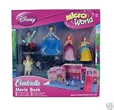 Disney Microworld Cinderella Moviebook With 6 Microworld Figures - Cinderella, Prince Charming, The King, Anastasia, Drizella And Lucifer.IMAGE