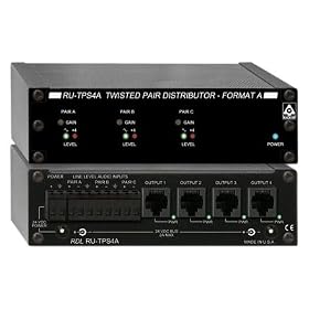 RDL RU-TPS4A Active Distributor Twisted Pair Format-A, Balanced or Unbalanced Line-Level... by RDL