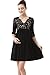 Momo Maternity Lace V-Neck Empire Waist Dress - Black M