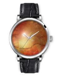 SPRAWL Aanalog Fashion Series Silver Ladies Watches of Genuine Black Leather Strap,Unique Wrist Watch for Women Girls Designed with Symbols under a layer
