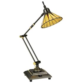 Gotham Tiffany Style Downbridge Desk Lamp