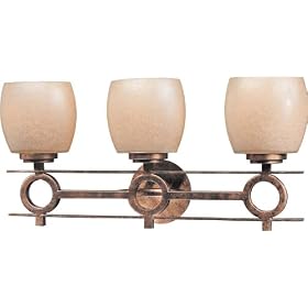 Minka Lavery Acquisitions 6853-226 Reversible 3-LT 300w (11"H x 24"W) Vanity Light in Pearl Pewter