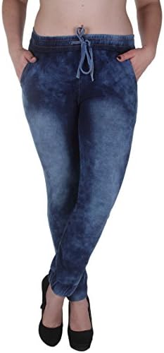 JFP1464 - LAVO Jeans - Elastic Waist Jogger Capri Pants in Dark Blue Size XS