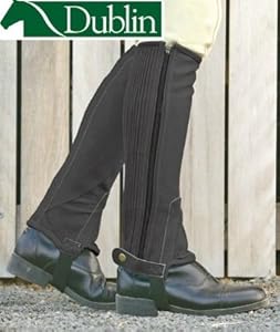 Dublin Easy Care Half Chaps - Brown, Childs Medium