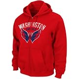 Washington Capitals Majestic Lasting Strength Vintage Full Zip Hooded Sweatshirt