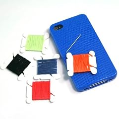 【全11色】DIYでクロスステッチ iPhone 4 / 4S ケース 自分だけのiPhone4S / 4 ケースが作れちゃう ブルー 液晶保護フィルム USB充電ケーブル付 (1718-4)