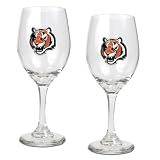 Cincinnati Bengals Set of 2 Wine Glasses