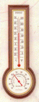 Taylor Precision Products Ind/Out Thermometer 90116 Thermometers Indoor Wall
