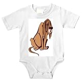 Onesie with sitting, brown, hound, pet, dog