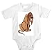 Onesie with sitting, brown, hound, pet, dog