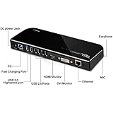 Liztek USB 3.0 Universal Docking Station, Dual Monitor, for Laptop, Ultrabook and PCs