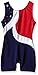 Jacques Moret Big Girls' Fun Gymnastics Biketard , USA Solid, M