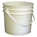 Vestil PAIL-35-PWP Plastic Open Head Pail with Handle, 3.5 gallon Capacity, White (Pack of 1)