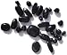 European Glass Beads, Black Czech Glass Bead Mix