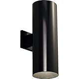 Progress Lighting P5642-31 6-Inch Up/Down Cylinder with Heavy Duty Aluminum Construction and Die Cast Wall Bracket, Black
