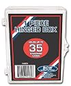 BCW Hinged Box 35 Count - Baseball, Football, Basketball, Hockey, Golf, Single Sports Cards Top Load - Sportcards Card Collecting Supplies