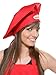 Red Kitchen Unisex Apron and Hat Set - for Men and Women - One Size Fits Most - Hotshot Chef Design