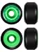 Spitfire Hardcore Skateboard Wheels - 51mm Black w/ Green Core (set of 4)