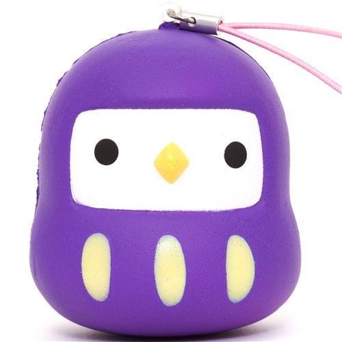 purple bird squishy cellphone charm