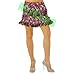 Boho Bollywood Crinkle Cotton Short Skirt with Block Print & Brocade-Lace
