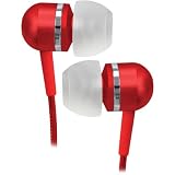 Red High-Performance Isolation Stereo Earphones Interchangeable Silicone Ear Plugs