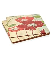 4 Tall Poppy Coasters