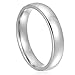 Stainless Steel Womens Mens Plain Wedding Band Ring Polished Charm 4mm Size 6-13