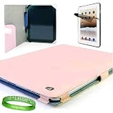 Melrose Apple Ipad Leather Case Pink Cover Accessories Kit Includes - Pink Melrose iPad Leather Cover + Custom Cut iPad Screen Protector + Live * Laugh * Love Silicone Wrist Band!!!