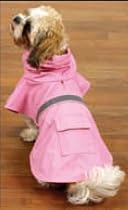 Dog Rain Coat - Pink w/Reflective Stripe - X-Large (XL)