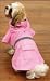 Dog Rain Coat - Pink w/Reflective Stripe - Large (L)