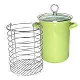 Review Calypso Basics 83901 / Calypso Basics 3-Quart Asparagus/Vegetable Pot with Porcelain Enamel on Steel, Lime