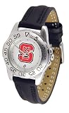 North Carolina State Wolfpack Suntime Ladies Sports Watch w/ Leather Band - NCAA College Athletics