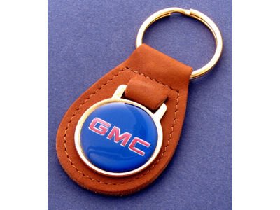 GMC Brown Leather Keychain