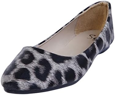 Sol Los AngelesPremium Women's PU Leather Leopard Ballet Flat Shoes