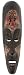 Hand Carved Mahogany Indonesian Wall Mask Tribal 19 Inch
