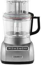 KitchenAid Food Processor with ExactSlice System RKFP0922CU, 9-Cup, Contour Silver, (Certified Refurbished)