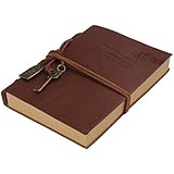 FEITONG@ 160 Page Retro Classic Vintage Leather Bound Blank Pages Journal Diary Notebook