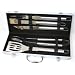 GENUINE ELECTROLUX MANUFACTURED STAINLESS STEEL BBQ 5 PIECE COOKING UTENSIL SET WITH LUXURY ALLOY CASE