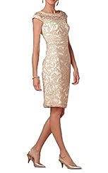 Sheath Lace Cap Sleeves Elbow Length Sleeves Prom Dress 