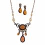 Amber Tears Necklace Earrings Box Set