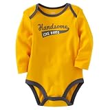 Carter's Boys " Handsome Like Daddy " L/Sleeve Cotton Bodysuit (12 months)
