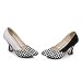 Carol Shoes Women's Damier Pattern Assorted Colors Fashion Sexy Pointed-toe High Chunky Heel Dress Shoes