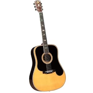 Blueridge BR-1060P Carter Stanley Memorial Guitar with Full-Size Black Pickguard (White Dove Inlay) by