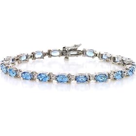 Aquamarine and Diamond Bracelet by 