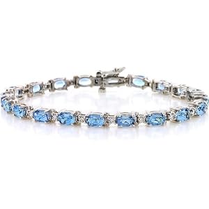 Aquamarine and Diamond Bracelet by