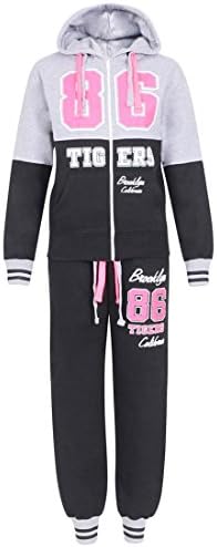 Black-Grey S-4 - GG Women's Kinzy 86 Tigers Brooklyn Hood Ladies TrackSuit
