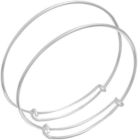Xiehou Alloy Adjustable Wire Bangle Bracelet 6Pcs/lot Wholesale (silver color)