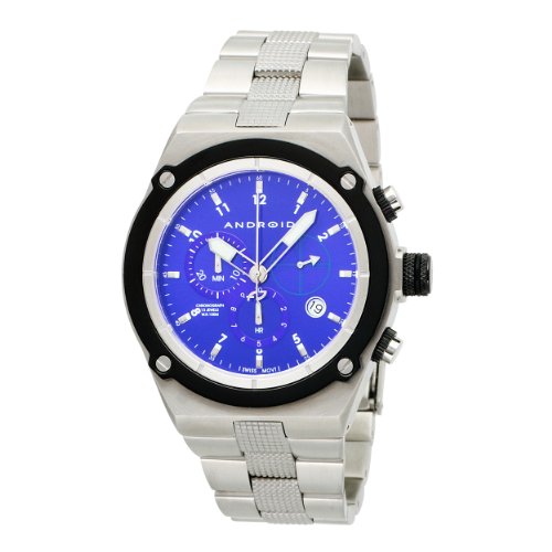 Android Men's AD382BBU Interceptor Swiss Chrono Blue Dial Watch
